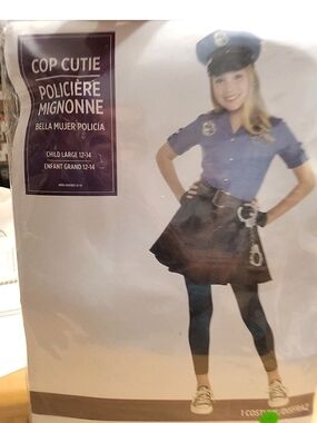 Suit Yourself 7 Piece Cop Cutie Halloween Costume Size Large 12-14  #3079